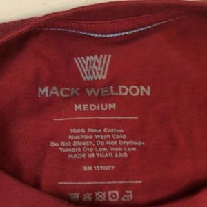 Mack Weldon red long sleeves shirt men
